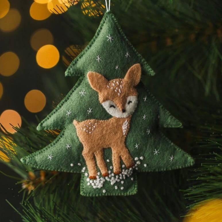 Felt Deer & Tree Pattern – Christmas Sewing PDF