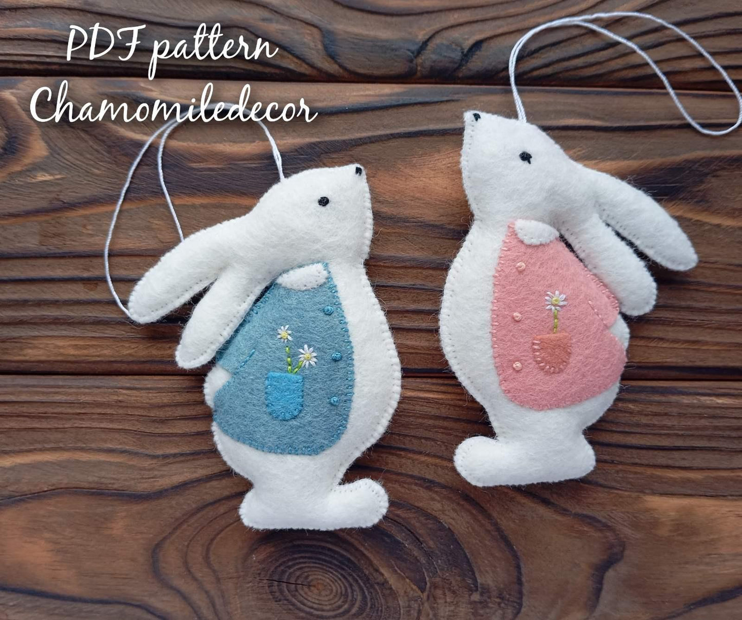 Easter Bunny – Felt PDF Sewing Pattern