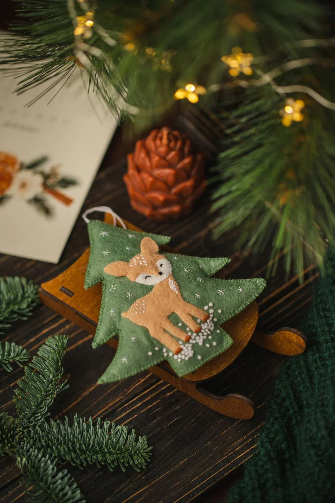 Felt Deer & Tree Pattern – Christmas Sewing PDF